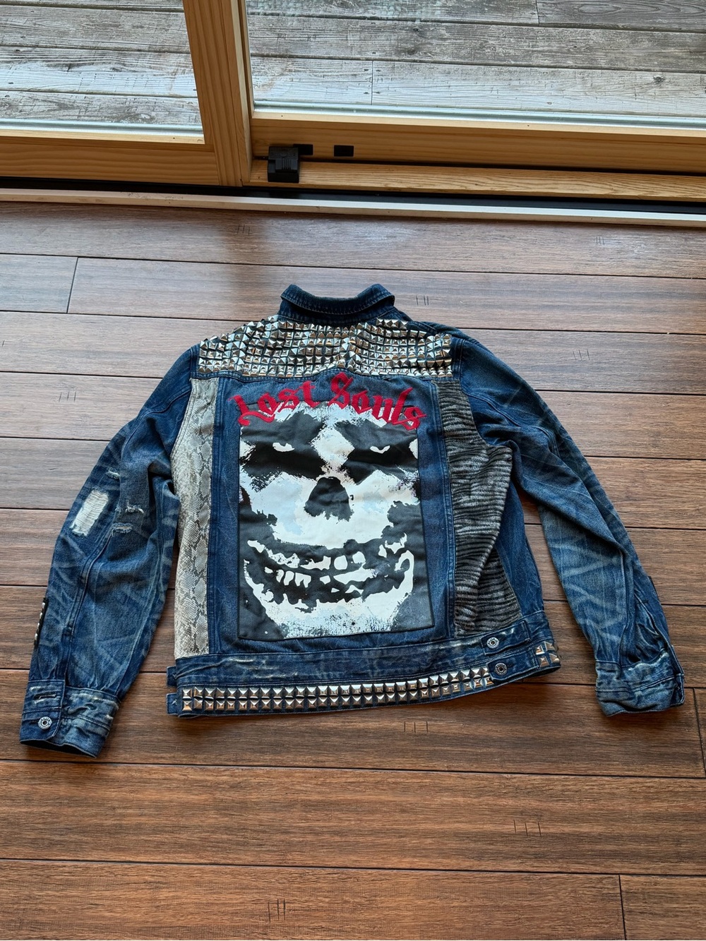 CULT of Individuality Lost Souls Studded Denim Jacket, XL